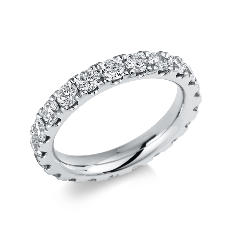 Ring 18 kt WG, 20 Brill. 2,39 ct, TW-si