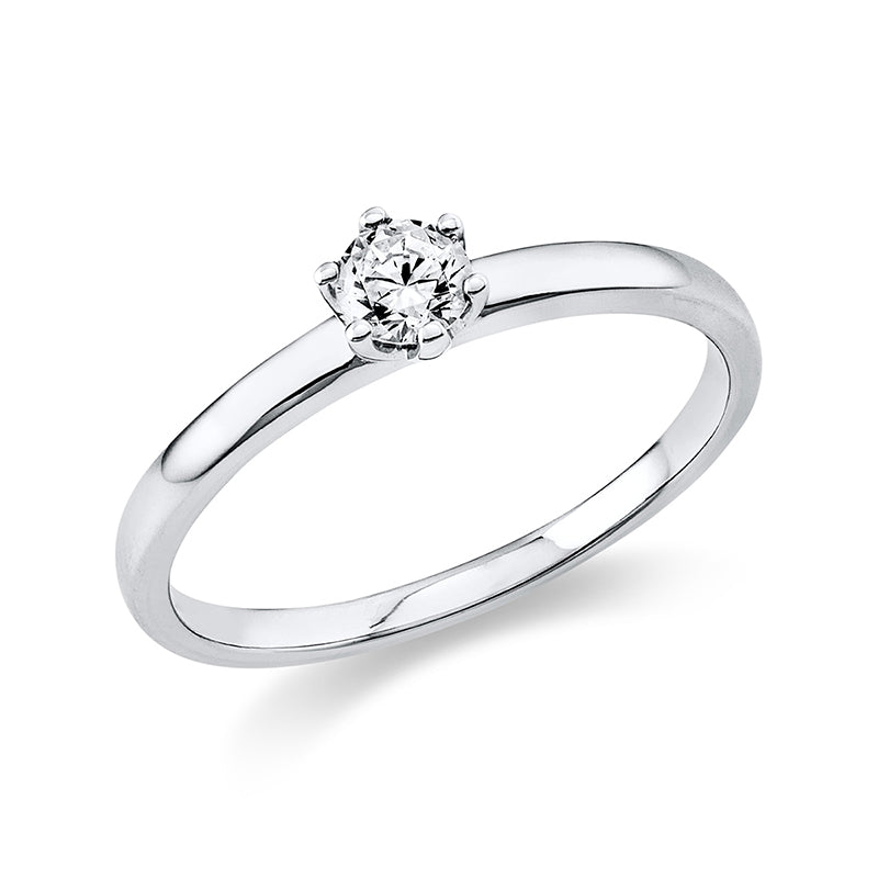 Ring 18 kt WG, 1 Brill. 0,20 ct, TW-si