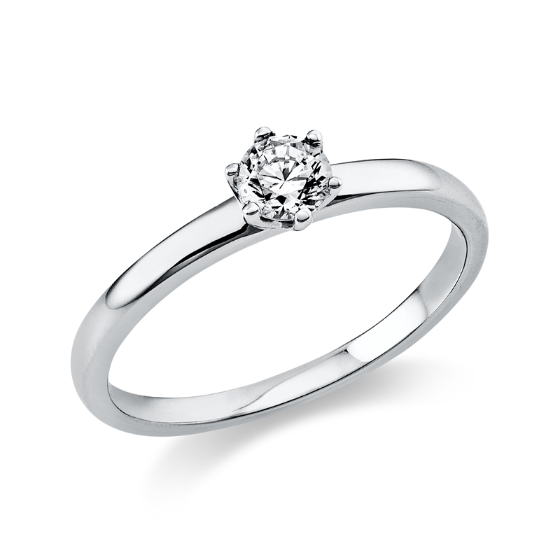 Ring 14 kt WG, 1 Brill. 0,25 ct, TW-si