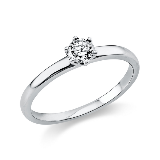 Ring 14 kt WG, 1 Brill. 0,25 ct, TW-si