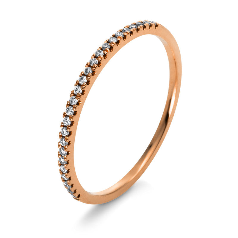 Ring 18 kt RG, 25 Brill. 0,10 ct, TW-si