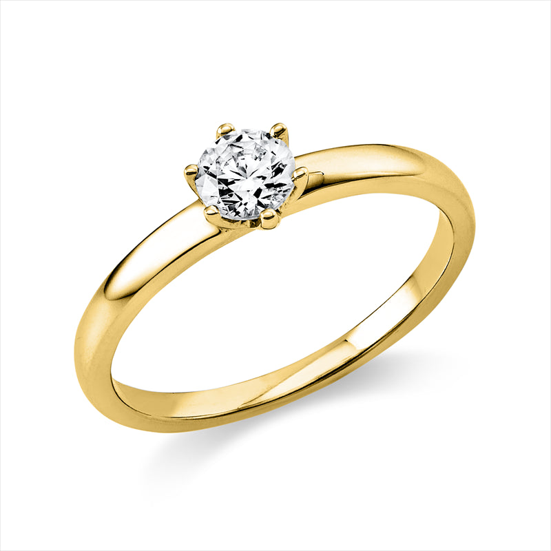 Ring 18 kt GG, GIA6471494019, 1 Brill. 0,30 ct, TW-si