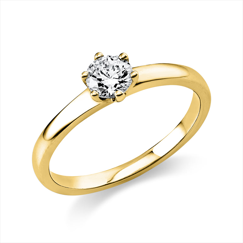 Ring 18 kt GG, GIA2196102455, 1 Brill. 0,40 ct, TW-si
