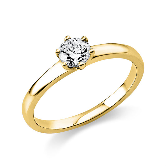 Ring 18 kt GG, GIA2196102455, 1 Brill. 0,40 ct, TW-si