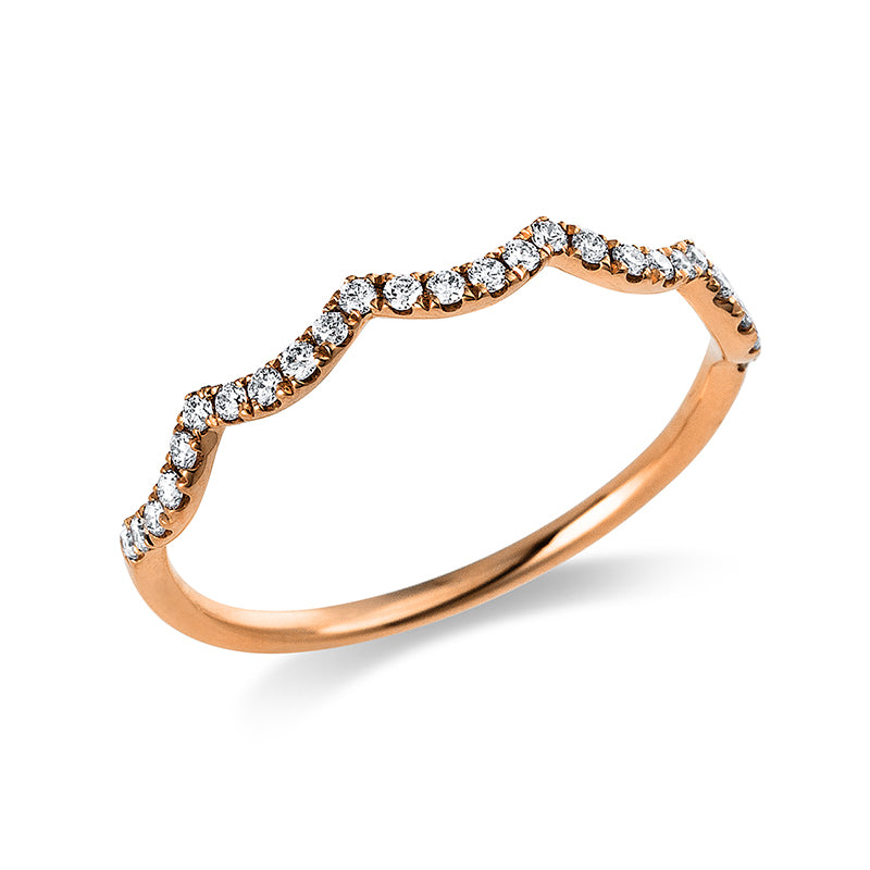 Ring 14 kt RG, 26 Brill. 0,17 ct, TW-si