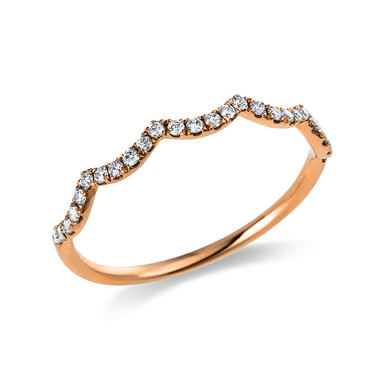 Ring 14 kt RG, 26 Brill. 0,17 ct, TW-si