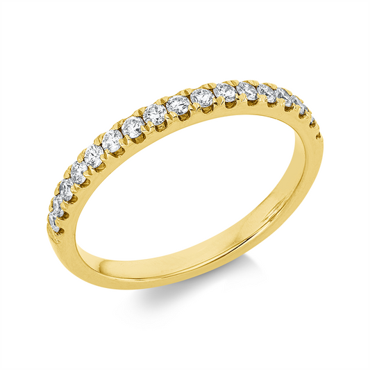 Ring 18 kt GG, 17 Brill. 0,31 ct, TW-si