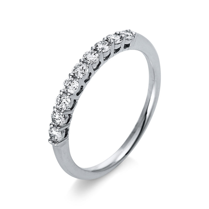 Ring 18 kt WG, 9 Brill. 0,41 ct, TW-vsi/si