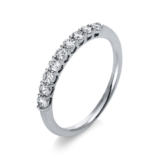 Ring 18 kt WG, 9 Brill. 0,41 ct, TW-vsi/si