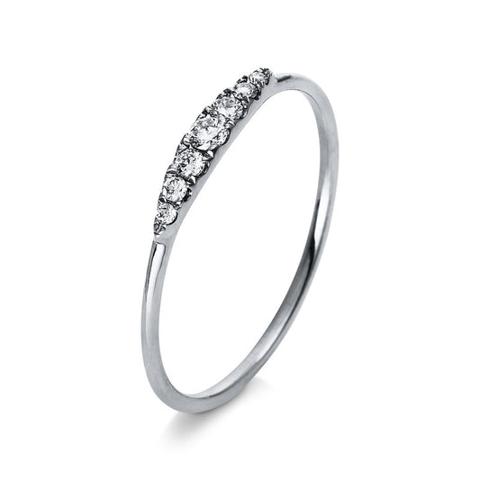 Ring 14 kt WG, 7 Brill. 0,11 ct, TW-si