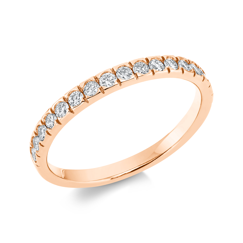 Ring 18 kt RG, 17 Brill. 0,36 ct, TW-si