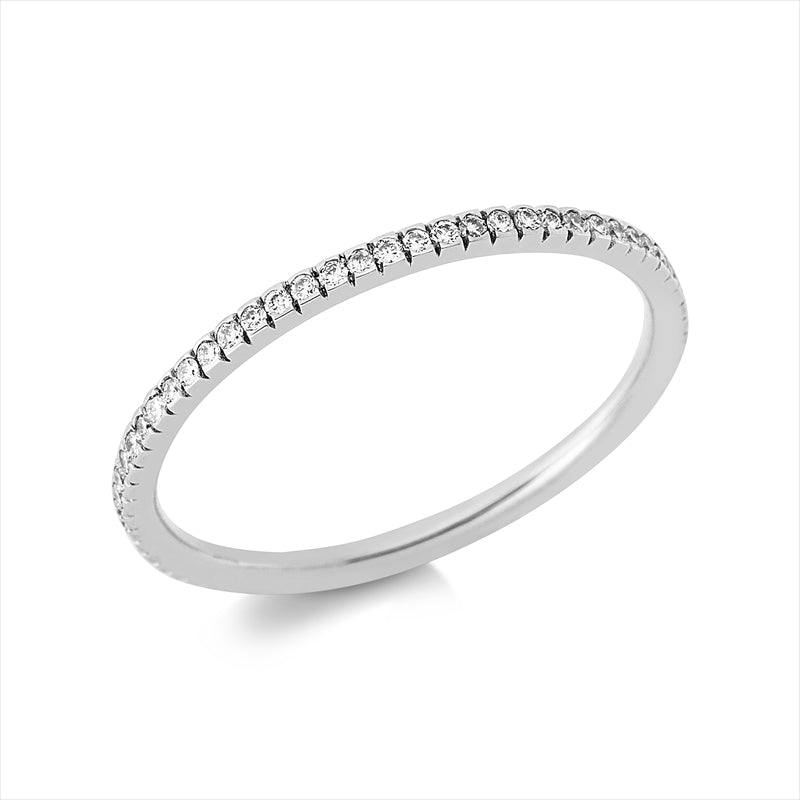 Ring 18 kt WG, 63 Brill. 0,16 ct, TW-si