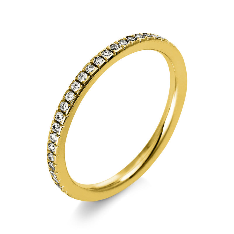 Ring 18 kt GG, 48 Brill. 0,31 ct, TW-si