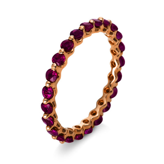 Ring 18 kt RG, 23 Rubine 1,44 ct rot