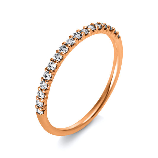 Ring 18 kt RG, 17 Brill. 0,25 ct, TW-si