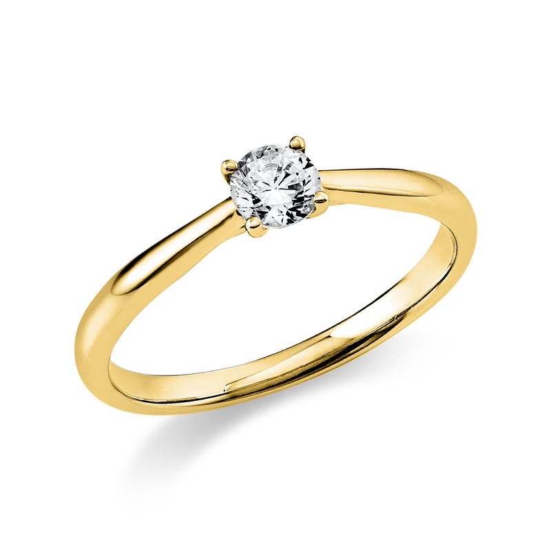 Ring 18 kt GG, 1 Brill. 0,25 ct, TW-vsi
