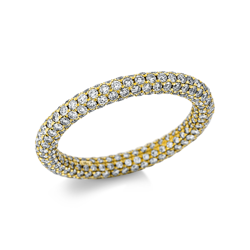 Ring 18 kt GG, 336 Brill. 1,92 ct, TW-si