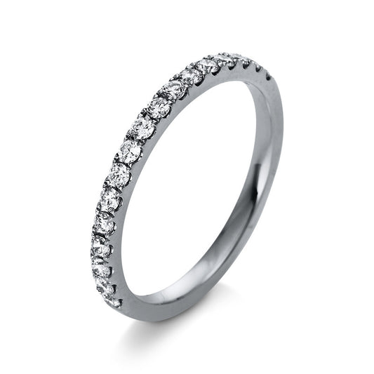Ring 18 kt WG, 18 Brill. 0,35 ct, TW-si