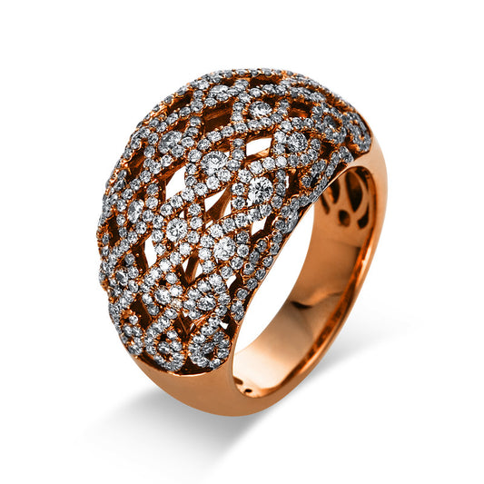 Ring 18 kt RG, 366 Brill. 1,52 ct, TW-si