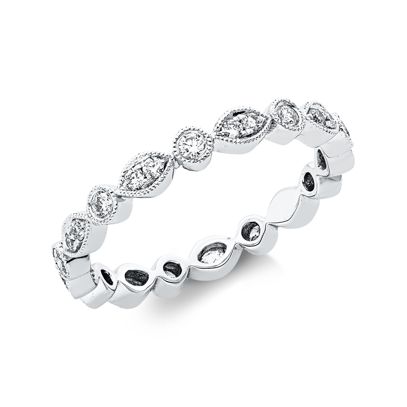 Ring 18 kt WG, 27 Brill. 0,38 ct, TW-vsi/si