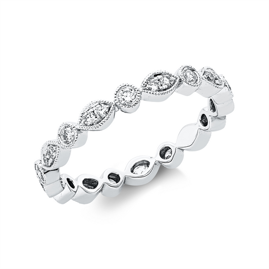 Ring 18 kt WG, 27 Brill. 0,38 ct, TW-vsi/si