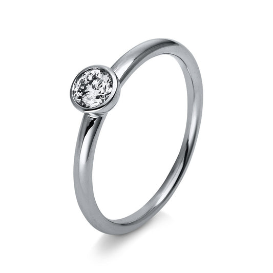 Ring 18 kt WG, 1 Brill. 0,27 ct, TW-si