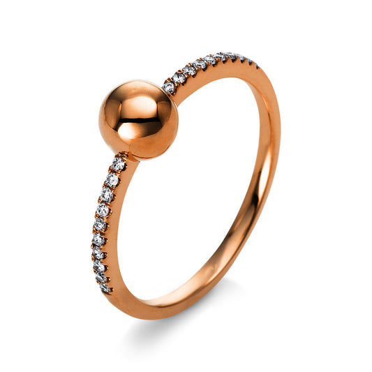 Ring 18 kt RG, 20 Brill. 0,10 ct, TW-si