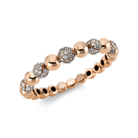 Ring 18 kt RG, 105 Brill. 0,35 ct, TW-si