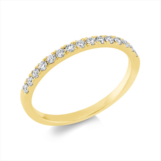 Ring 18 kt GG, 15 Brill. 0,22 ct, TW-si