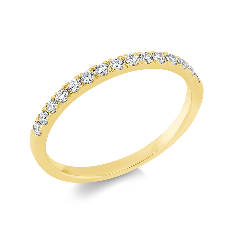 Ring 18 kt GG, 15 Brill. 0,27 ct, TW-si