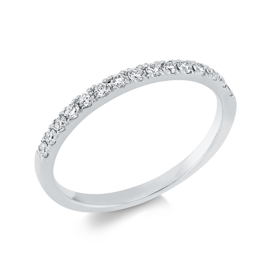 Ring 18 kt WG, 15 Brill. 0,27 ct, TW-si