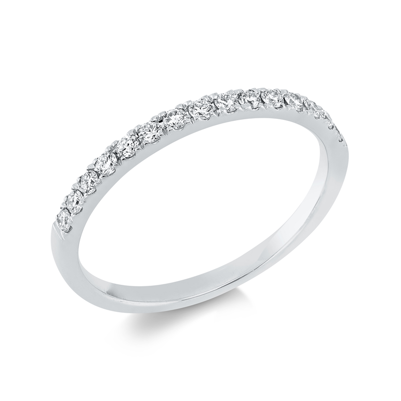 Ring 18 kt WG, 15 Brill. 0,27 ct, TW-si