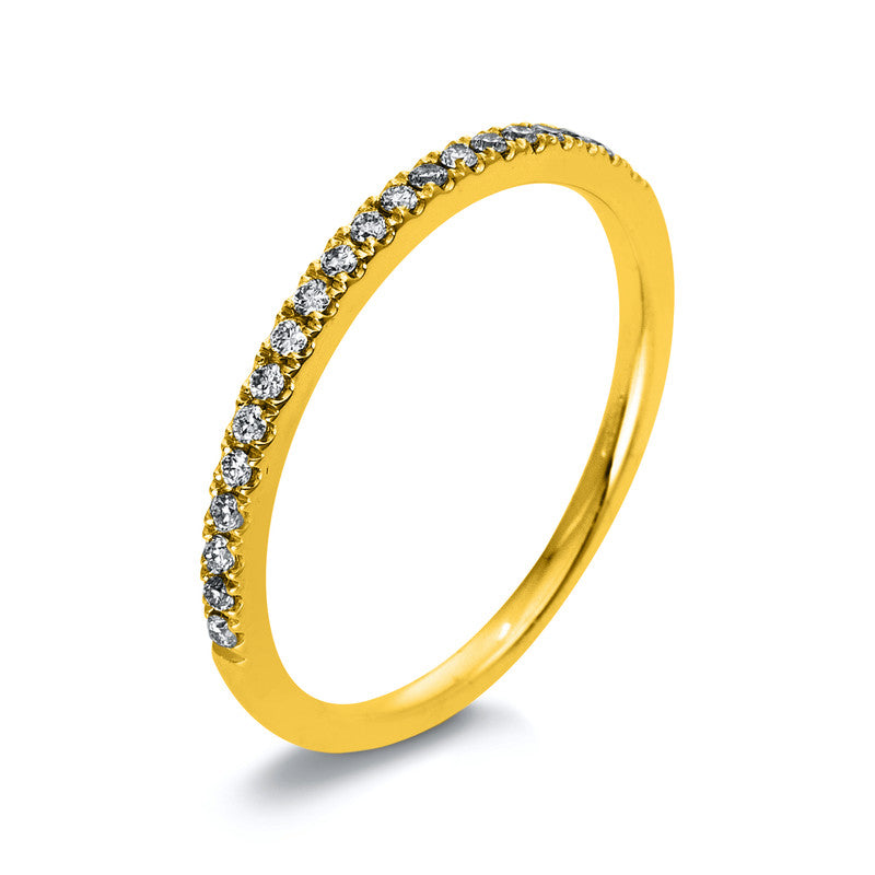 Ring 18 kt GG, 20 Brill. 0,17 ct, TW-si