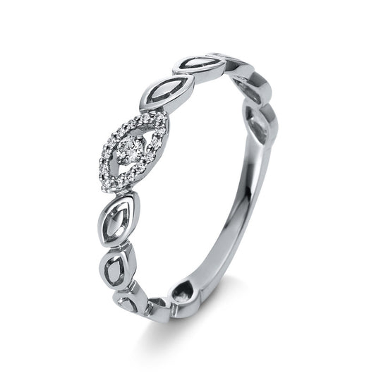 Ring 18 kt WG, 15 Brill. 0,07 ct, TW-si