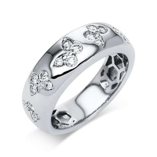 Ring 18 kt WG, 20 Brill. 0,41 ct, TW-vsi