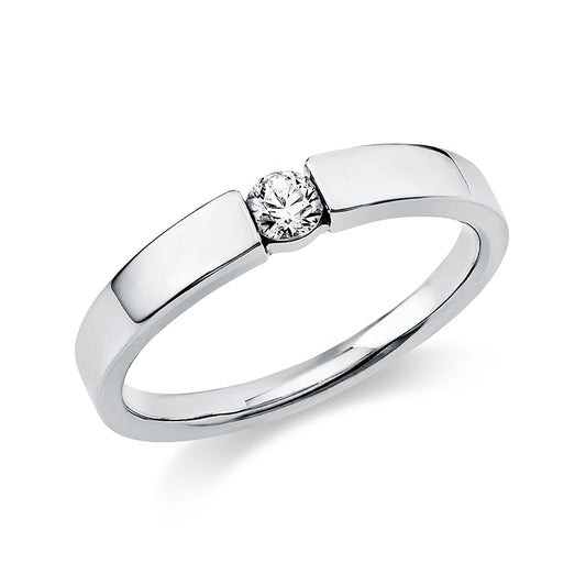 Ring 14 kt WG, 1 Brill. 0,15 ct, TW-si