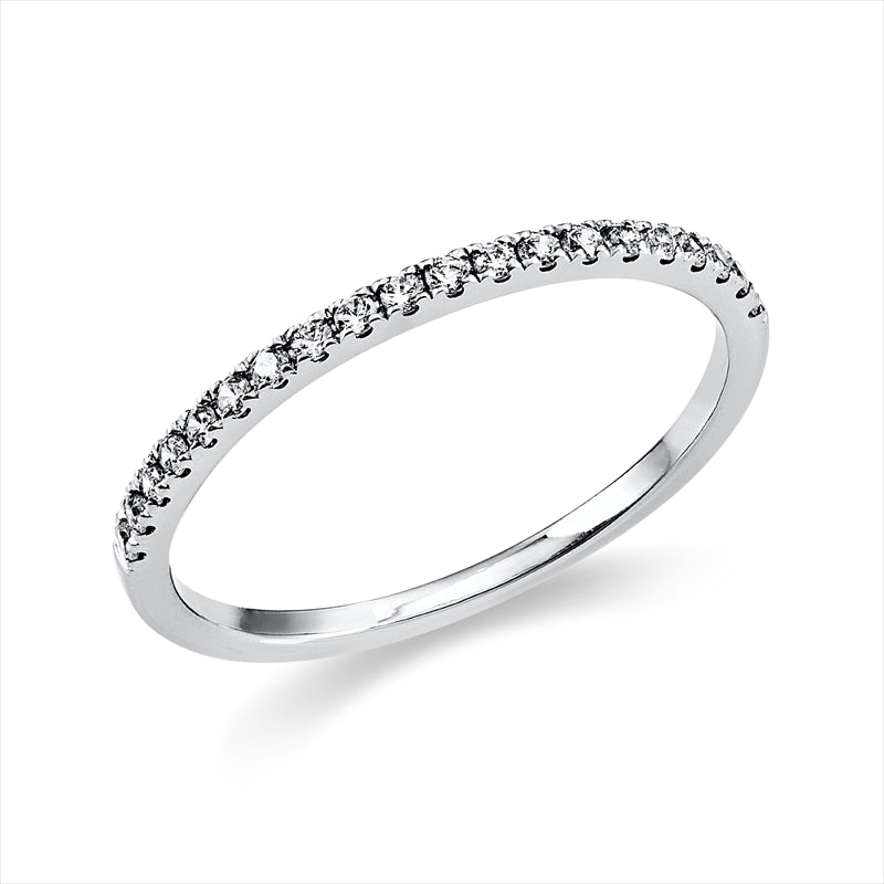Ring 18 kt WG, 20 Brill. 0,15 ct, TW-si