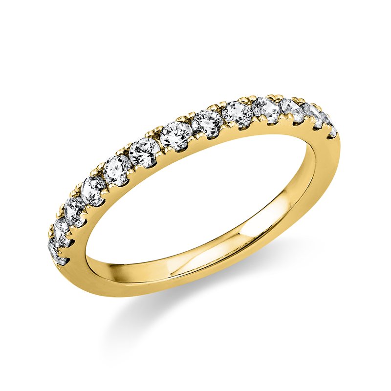 Ring 14 kt GG, 13 Brill. 0,51 ct, TW-si