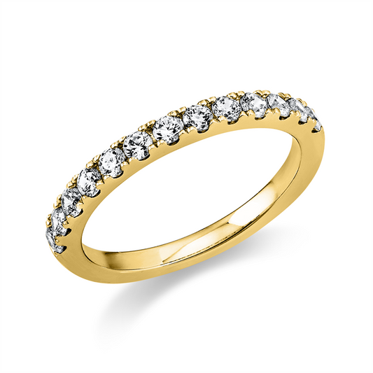 Ring 14 kt GG, 13 Brill. 0,51 ct, TW-si