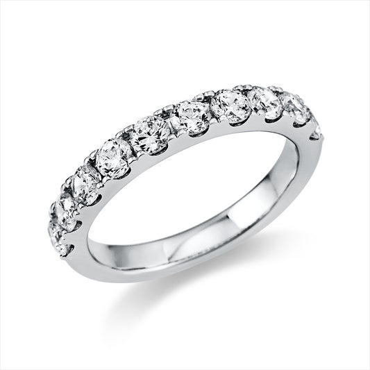 Ring 14 kt WG, 10 Brill. 1,08 ct, TW-si