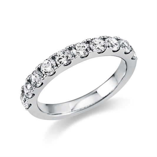 Ring 14 kt WG, 10 Brill. 1,07 ct, TW-si
