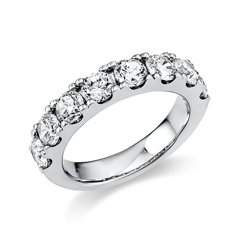Ring 18 kt WG, 8 Brill. 2,01 ct, TW-si