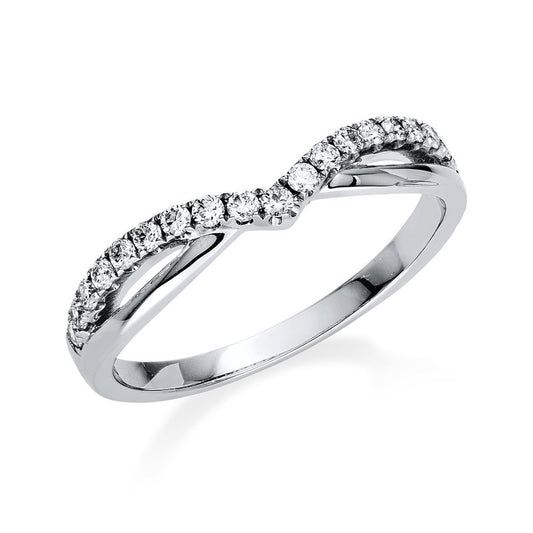 Ring 18 kt WG, 19 Brill. 0,26 ct, TW-si