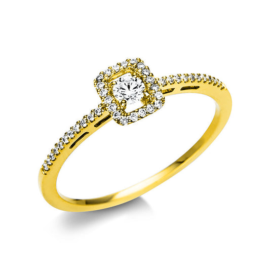 Ring 18 kt GG, 43 Brill. 0,22 ct, TW-si