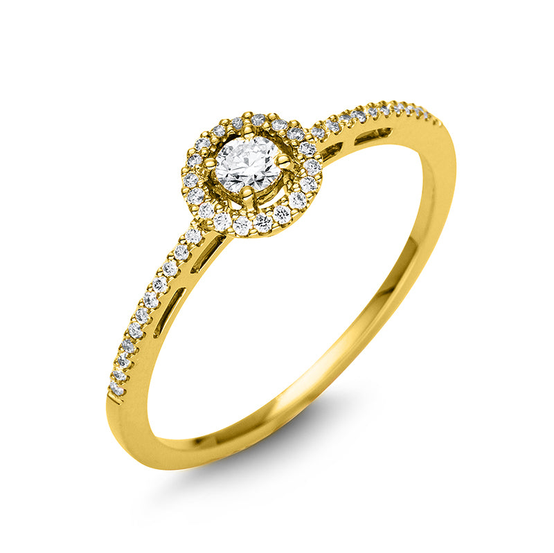 Ring 18 kt GG, 41 Brill. 0,21 ct, TW-si