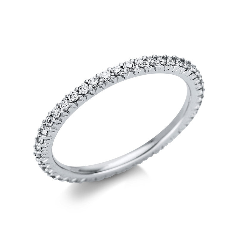 Ring 18 kt WG, 45 Brill. 0,41 ct, TW-si
