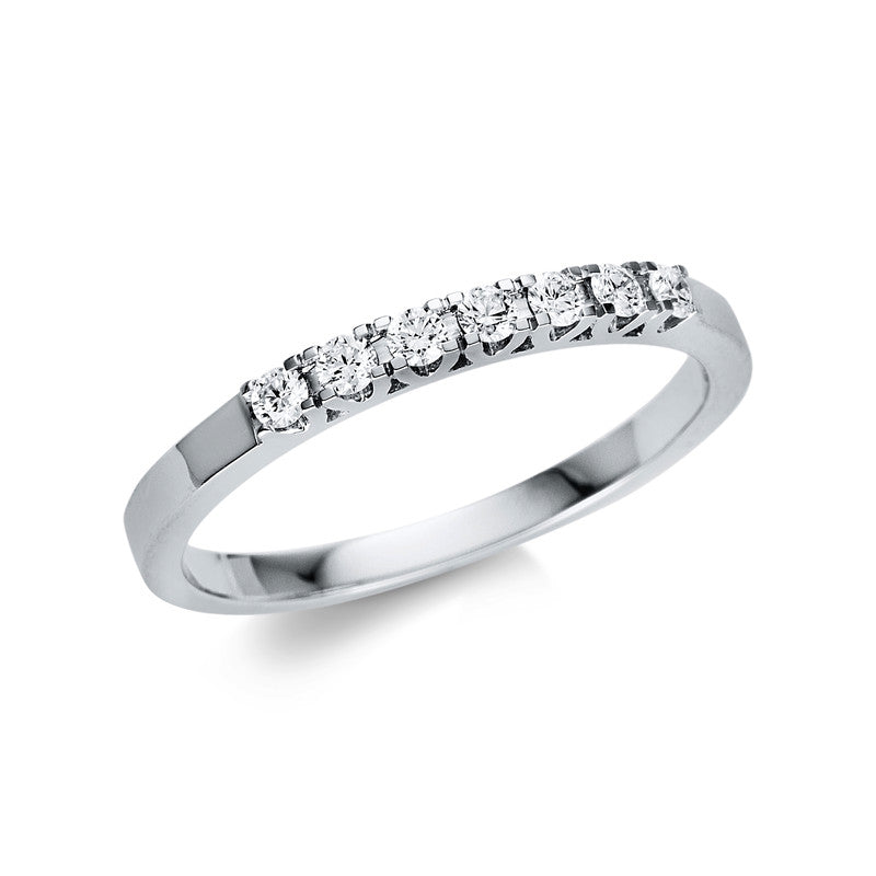 Ring 18 kt WG, 7 Brill. 0,17 ct, TW-si