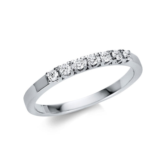 Ring 18 kt WG, 7 Brill. 0,17 ct, TW-si