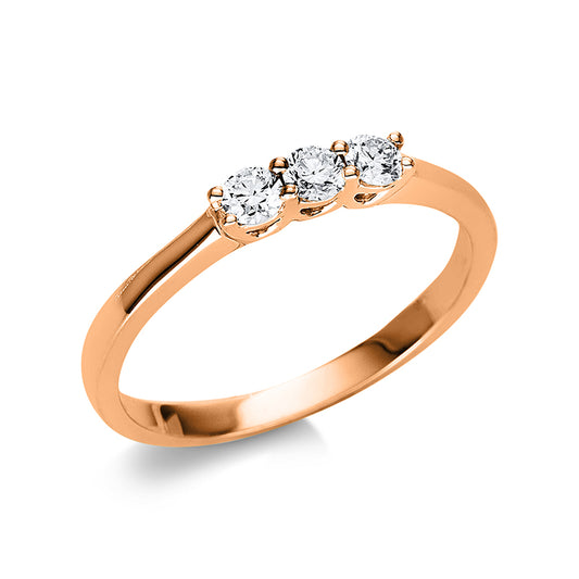 Ring 18 kt RG, 3 Brill. 0,24 ct, TW-si