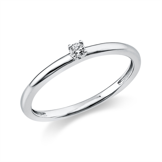 Ring 14 kt WG, 1 Brill. 0,05 ct, TW-si